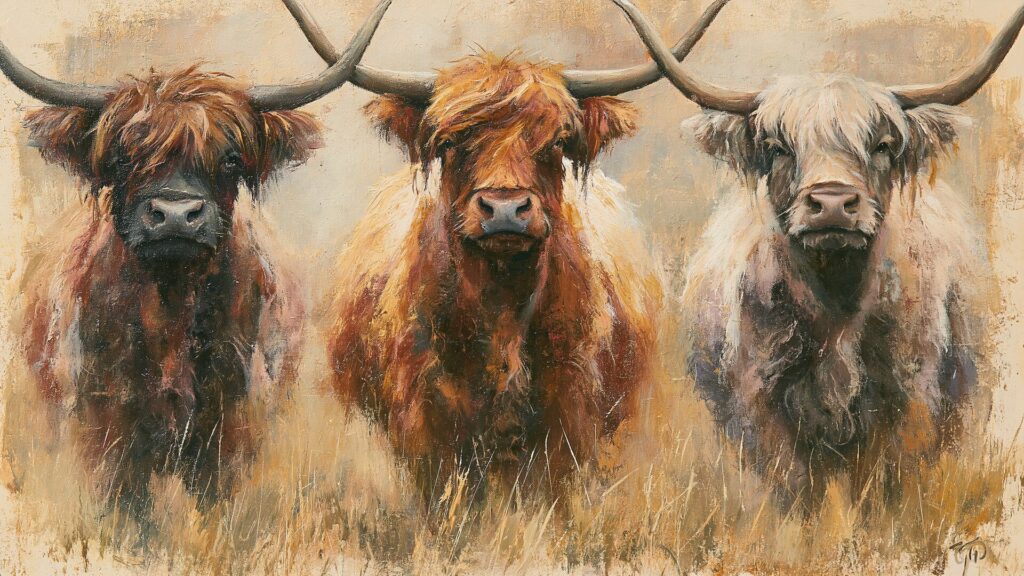 Highland Cattle, Scotland Wallpaper 1920x1080