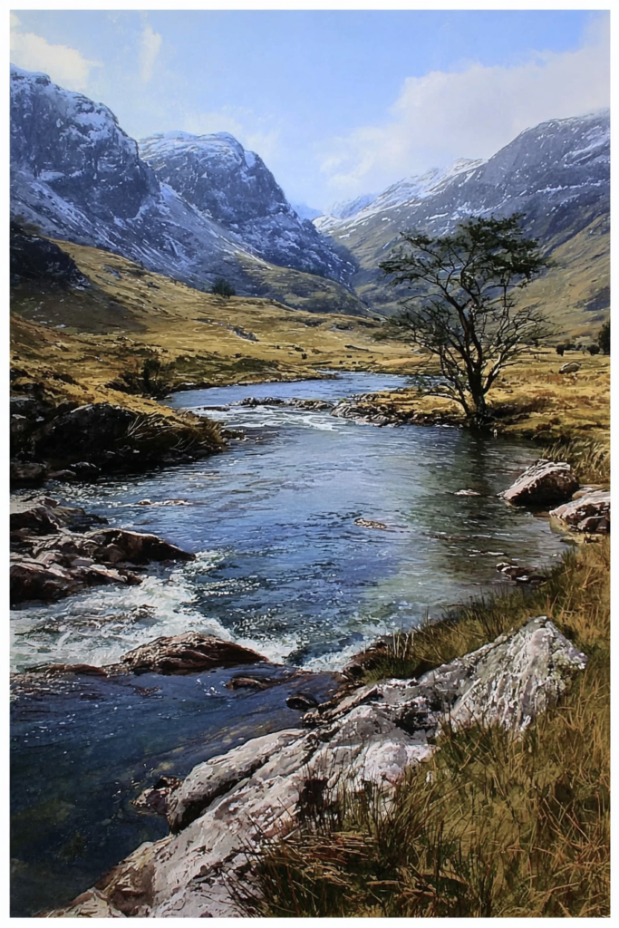 Glencoe Landscape, Watercolour